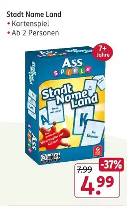 Rossmann Ass spiele stadt name land Angebot