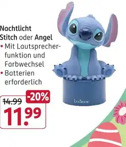 Rossmann Lexibook nachtlicht stitch oder angel Angebot
