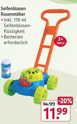 Rossmann Seifenblasen rasenmäher Angebot