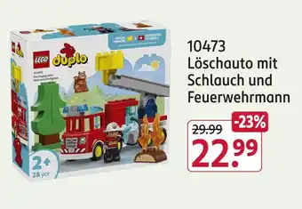 Rossmann Lego duplo 10473 löschauto mit schlauch und feuerwehrmann Angebot