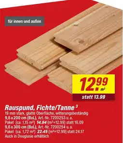 toom Baumarkt Rauspund, fichte/tanne Angebot