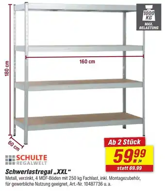 toom Baumarkt Schulte regalwelt schwerlastregal xxl Angebot