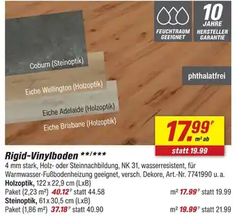 toom Baumarkt Rigid-vinylboden holzoptik Angebot