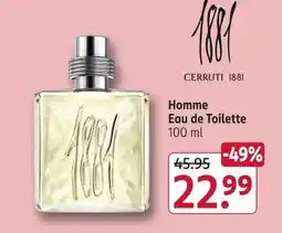 Rossmann Cerruti 1881 homme eau de toilette Angebot