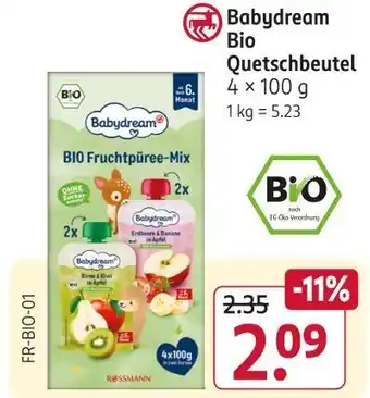 Rossmann Babydream bio quetschbeutel Angebot
