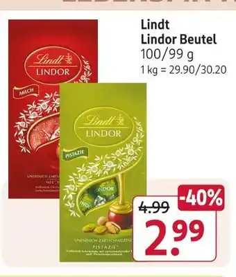 Rossmann Lindt lindor beutel Angebot