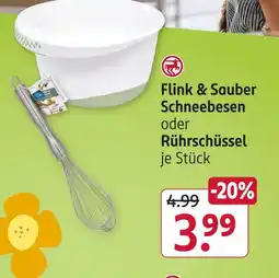 Rossmann Flink & sauber schneebesen oder rührschüssel Angebot