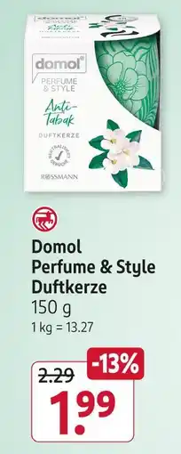 Rossmann Domol perfume & style duftkerze Angebot