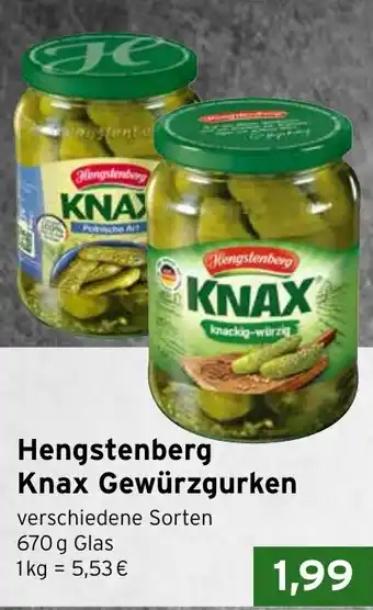 CAP Markt Hengstenberg Knax Gewürzgurken Angebot
