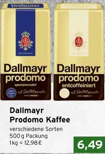 CAP Markt Dallmayr Prodomo Kaffee Angebot