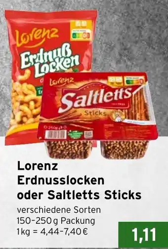 CAP Markt Lorenz Erdnusslocken oder Saltletts Sticks Angebot