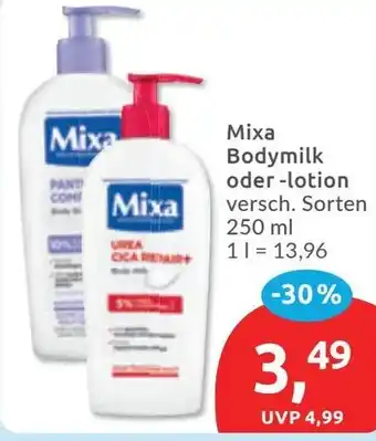 Budni Mixa Bodymilk oder lotion Angebot