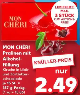 Kaufland MON CHÉRI Pralinen mit Alkoholfüllung Angebot