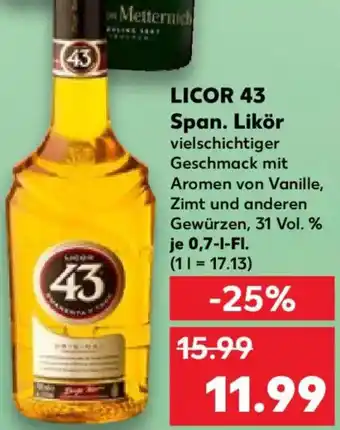 Kaufland LICOR 43 Span. Likör Angebot