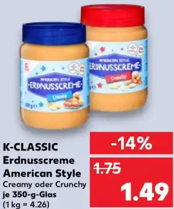 Kaufland K-CLASSIC Erdnusscreme American Style Angebot