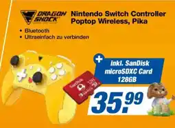 Expert DRAGON SHOCK Nintendo Switch Controller Poptop Wireless, Pika Angebot