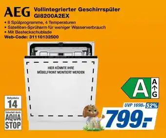 Expert AEG Vollintegrierter Geschirrspüler GI8200A2EX Angebot