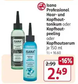 Rossmann Isana Professional Haar- und Kopfhauttonikum oder Kopfhautpeeling oder Kopfhautserum Angebot
