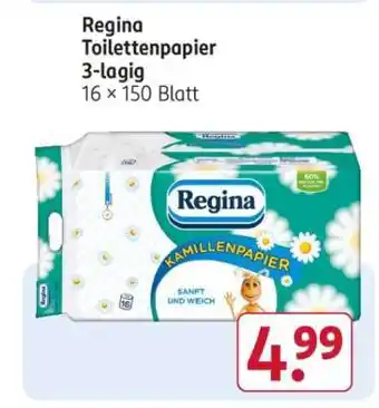 Rossmann Regina Toilettenpapier 3-lagig Angebot
