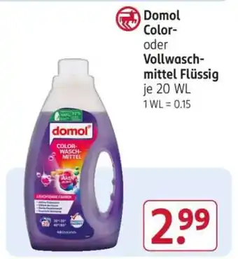 Rossmann Domol Color- oder Vollwaschmittel Flüssig Angebot