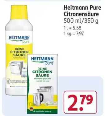 Rossmann Heitmann Pure Citronensäure Angebot