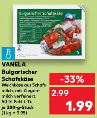 Kaufland VANELA Bulgarischer Schafskäse Angebot