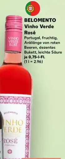 Kaufland BELOMENTO Vinho Verde Rosé Angebot