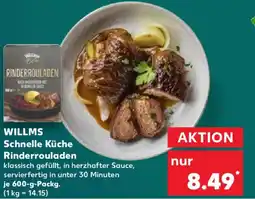 Kaufland WILLMS Schnelle Küche Rinderrouladen Angebot