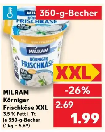 Kaufland MILRAM Körniger Frischkäse XXL Angebot