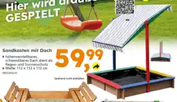 Globus Baumarkt Sandkasten mit Dach Angebot