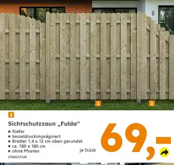 Globus Baumarkt Sichtschutzzaun „Fulda❝ Angebot