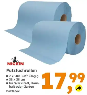 Globus Baumarkt NIGRIN Putztuchrollen Angebot