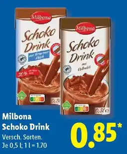Lidl Milbona Schoko Drink Angebot
