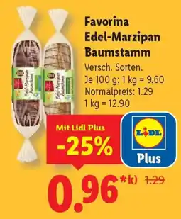 Lidl Favorina Edel-Marzipan Baumstamm Angebot