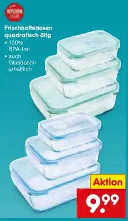 Netto Marken-Discount Kitchen Club Frischhaltedosen 3er Set Angebot