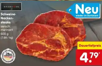 Netto Marken-Discount Barbeque Schweine-Nackensteaks Angebot