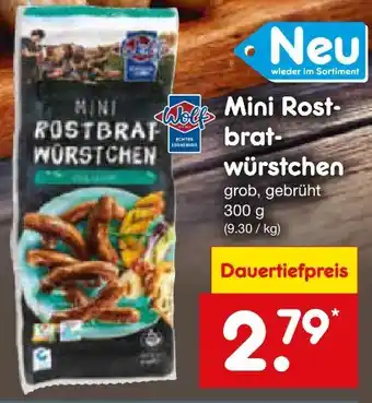 Netto Marken-Discount Wolf Mini Rostbratwürstchen Angebot