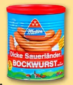 REWE Metten Dicke Sauerländer Bockwurst Angebot