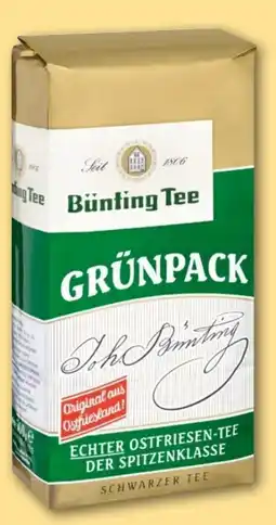 REWE Center Bünting Tee Grünpack Echter Ostfriesen-Tee Angebot
