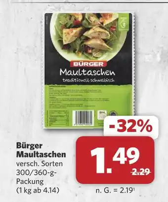 Combi Bürger maultaschen Angebot