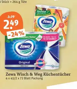 tegut Zewa wisch & weg küchentücher Angebot