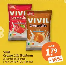 tegut Vivil creme life bonbons Angebot