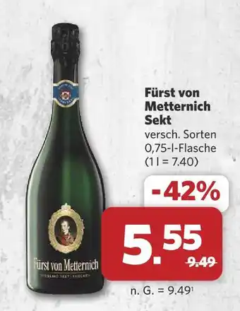 Combi Fürst von metternich sekt Angebot