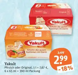 tegut Yakult pfirsich oder original Angebot