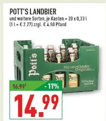 Marktkauf Pott's landbier Angebot
