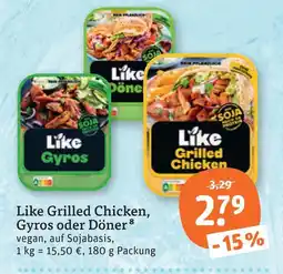 tegut Like grilled chicken, gyros oder döner Angebot