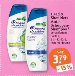 tegut Head & shoulders anti-schuppen-shampoo Angebot