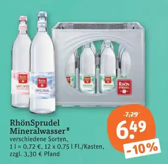 tegut Rhönsprudel mineralwasser Angebot