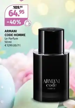 Müller Armani code homme Angebot