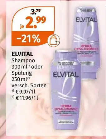 Müller Elvital shampoo Angebot